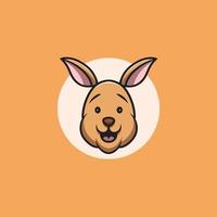 Cute kangaroo smiling vector