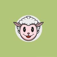 Cute Sheep Smilling vector