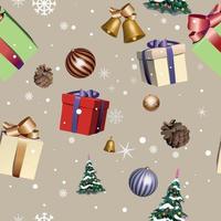 Seamless texture on the theme of Christmas. Vector. vector