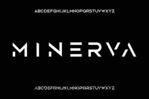 Modern futuristic alphabets display font with alternates vector