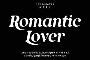 Elegant luxury bold italic serif font vector with alternate