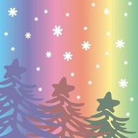 abeto dibujado creativamente, árbol de navidad. silueta colorida, forma simple, presentación interesante. vector con el efecto de un árbol de navidad dibujado a mano.