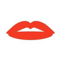 Red lips icon isolated on white background vector