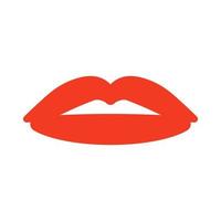 icono de labios rojos aislado sobre fondo blanco vector