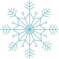 Vector snowflake for Christmas and New Year design. Blue snowflake isolated on a white background.