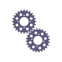 Gear Flat Illustration. Clean Icon Design Element on Isolated White Background vector