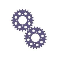 Gear Flat Illustration. Clean Icon Design Element on Isolated White Background vector