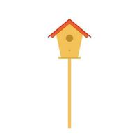 ilustración plana de la casa del pájaro. elemento de diseño de icono limpio sobre fondo blanco aislado vector
