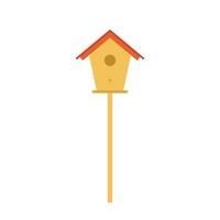 Bird House Flat Illustration. Clean Icon Design Element on Isolated White Background vector
