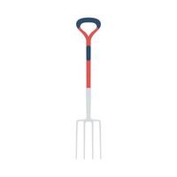 Digging Fork Flat Illustration. Clean Icon Design Element on Isolated White Background vector