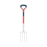 Digging Fork Flat Illustration. Clean Icon Design Element on Isolated White Background vector