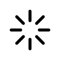 Loading icon with dashed line in line style design isolated on white background. Buffering of download - upload. Editable stroke. vector