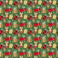 Christmas seamless pattern vector design for holiday card background