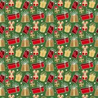 Christmas seamless pattern vector design for holiday card background