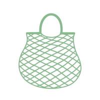 Bolsa de malla ecológica. ilustración para impresión, fondos, cubiertas y embalaje. la imagen se puede utilizar para tarjetas de felicitación, carteles, pegatinas y textiles. aislado sobre fondo blanco. vector