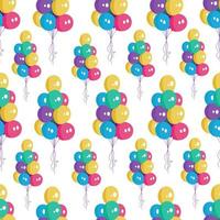 Balloons seamless pattern. Illustration for printing, backgrounds, covers and packaging. Image can be used for greeting cards, posters, stickers and textile. Isolated on white background. vector