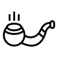 Accessory smoking pipe icon, outline style vector