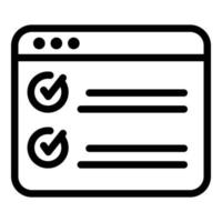 Online final exam test icon, outline style vector