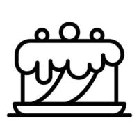 Anniversary cake icon, outline style vector
