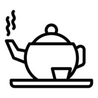 icono de infusión de té, estilo de esquema vector