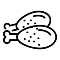 Chicken meat icon, outline style vector