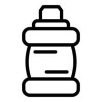 Mouthwash bottle icon, outline style vector