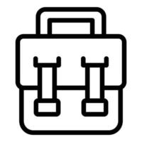 icono de bolsa de portátil para hombres, estilo de esquema vector
