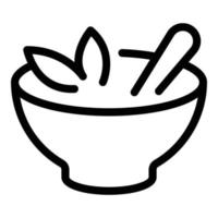 Soup bowl icon, outline style vector