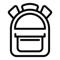 icono de mochila portátil, estilo de contorno vector