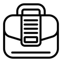 icono de bolsa de portátil de carpeta, estilo de esquema vector