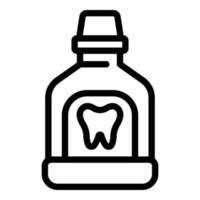 Care tooth mouthwash icon, outline style vector