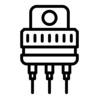 Electrical voltage regulator icon, outline style vector