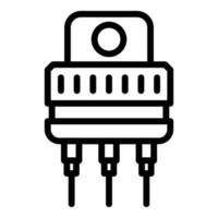 Electrical voltage regulator icon, outline style vector