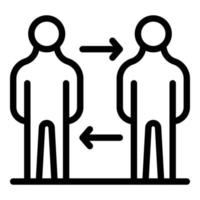 Manager comparison icon, outline style vector