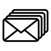 Sell envelope icon, outline style vector