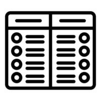 Web page comparison icon, outline style vector