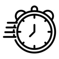 Stopwatch clock icon, outline style vector