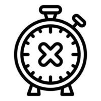 Broken stopwatch icon, outline style vector