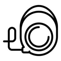 Leather retractable leash icon, outline style vector