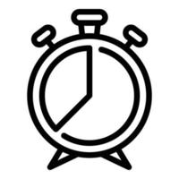 Stopwatch alarm clock icon, outline style vector