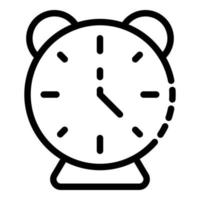 Classic alarm clock icon, outline style vector