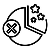 Pie chart product review icon, outline style vector