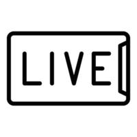 Live phone stream icon, outline style vector