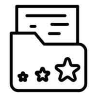 Folder product review icon, outline style vector