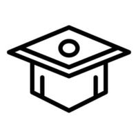 College graduation hat icon, outline style vector