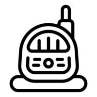 Baby monitor icon, outline style vector