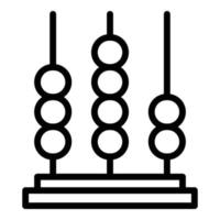 Childhood abacus icon, outline style vector