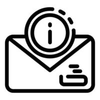 Important envelope icon, outline style vector