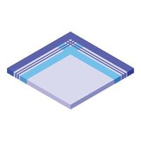 Towel handkerchief icon, isometric style vector