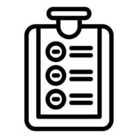 Clipboard request icon, outline style vector